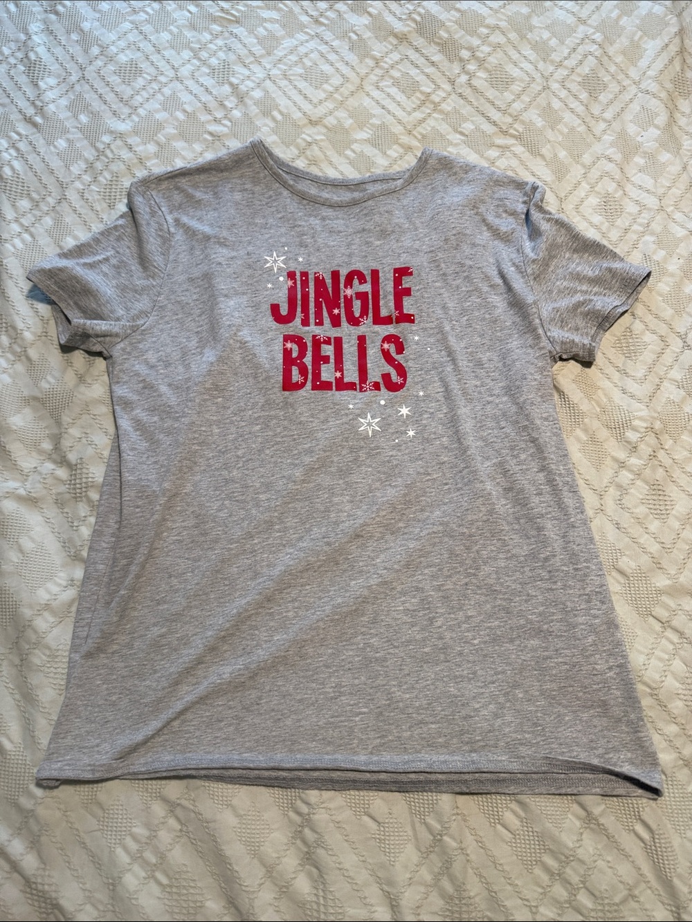 Wondershop Grey Tee with Red 'JINGLE BELLS' Graphic